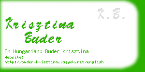 krisztina buder business card